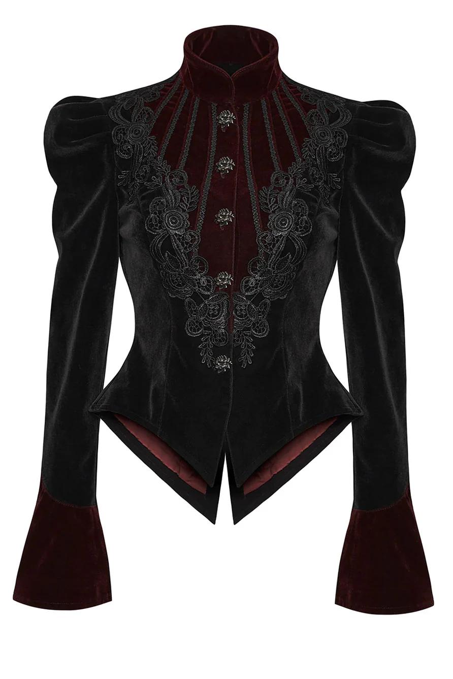 Vampress Velvet Tailcoat [BLACK/RED] - Image 5