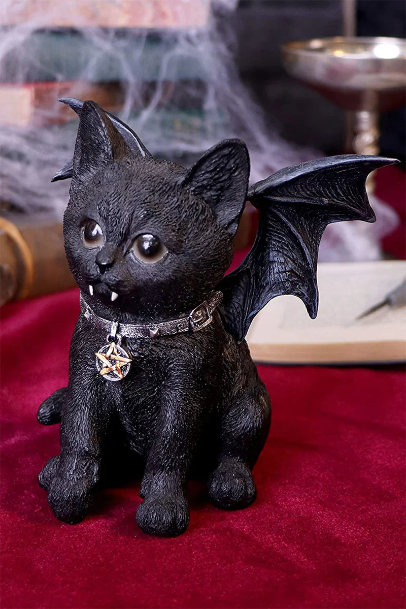 Vampuss Black Bat Cat Sculpture - Image 6