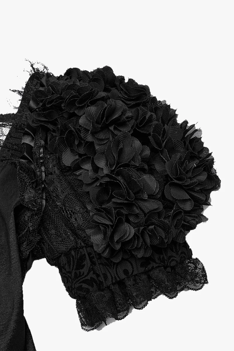 Vampyre Layered Puff Shoulder Lace Dress - Image 7
