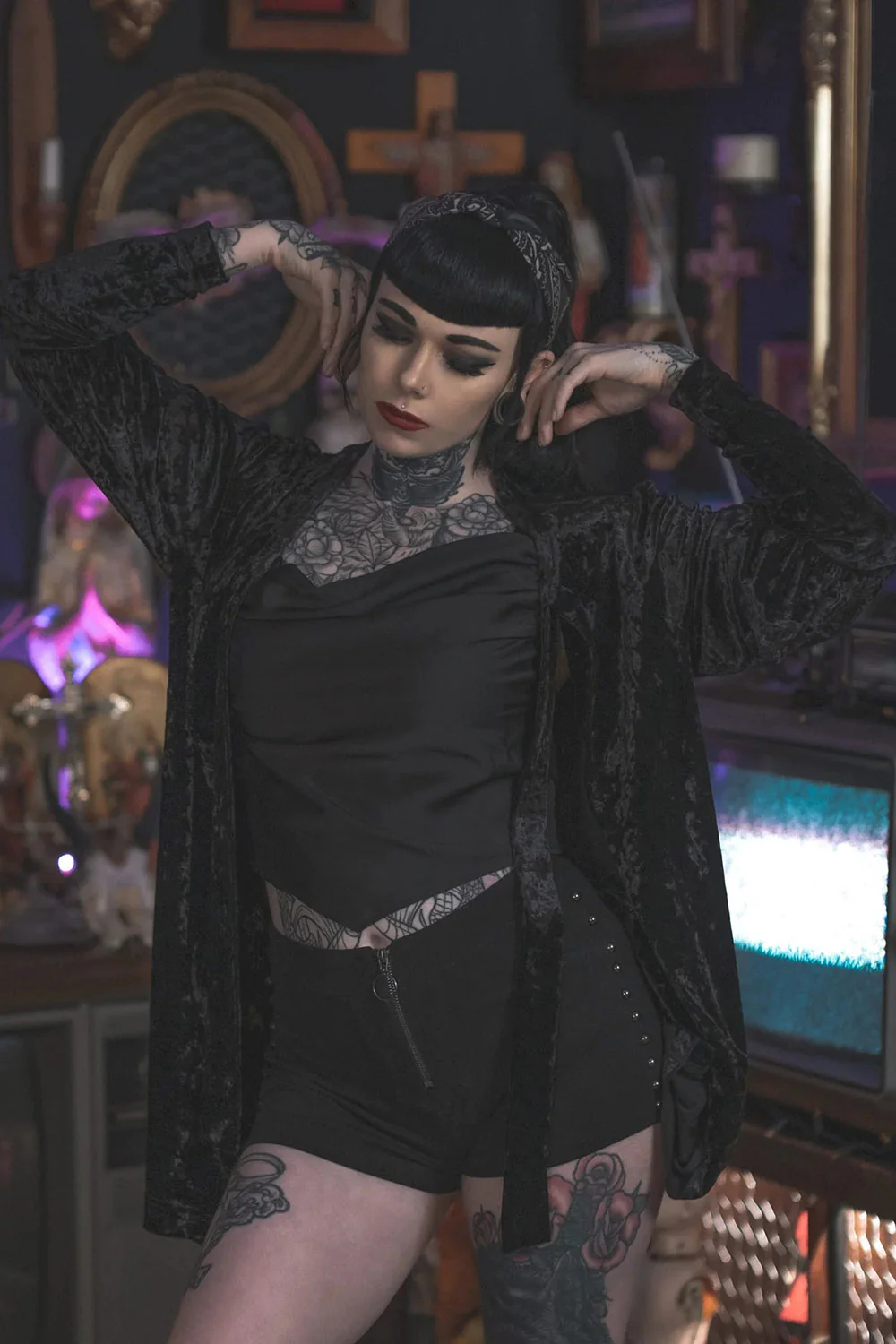 Vampyre Voodoo Cardigan [BLACK]