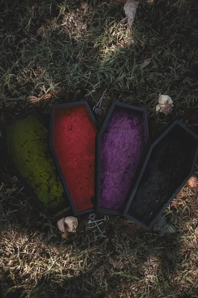 Velvet Coffin Trinket Box [BLACK] - Image 3