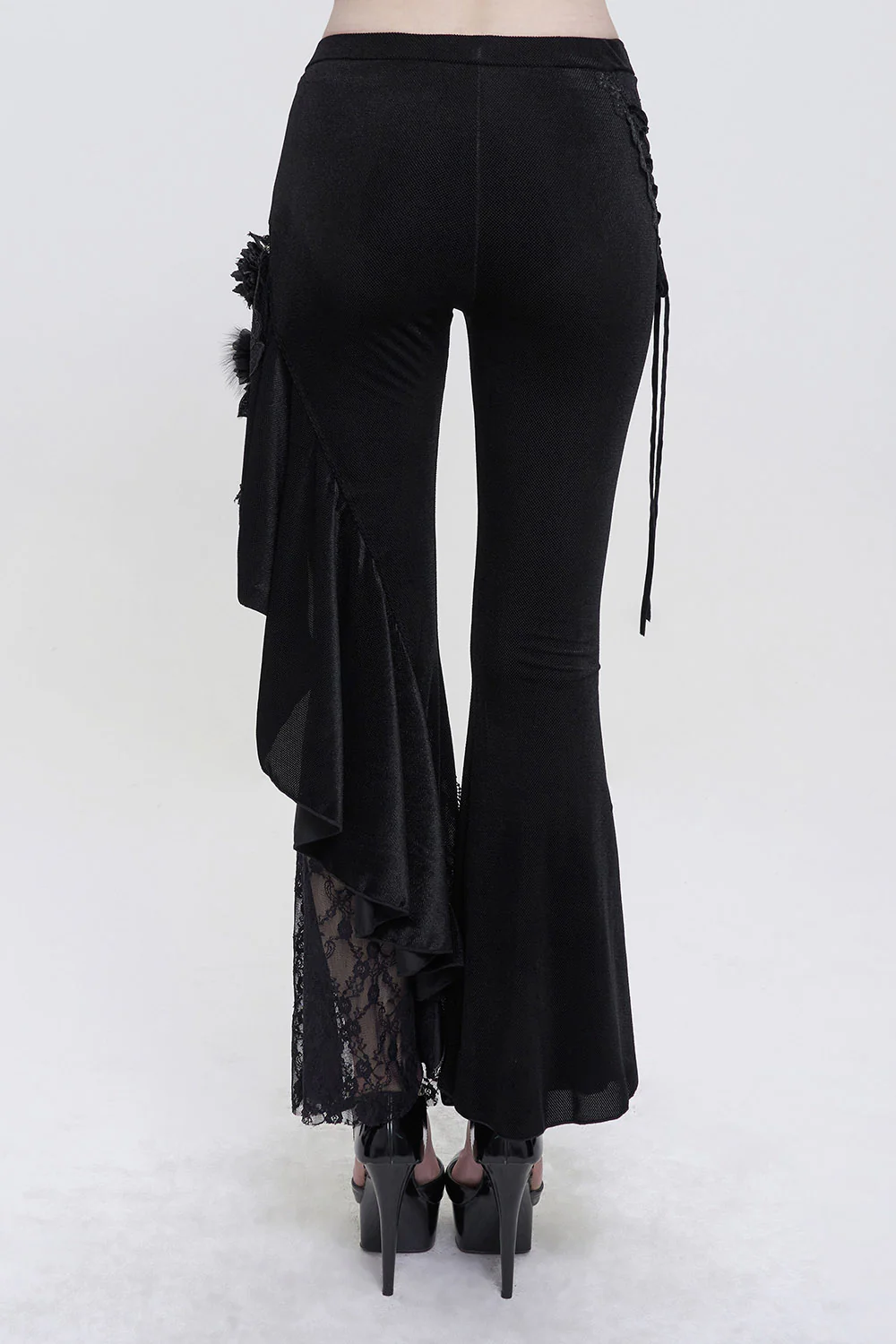 Velvet Vampire Goth Lace Flare Pants - Image 7