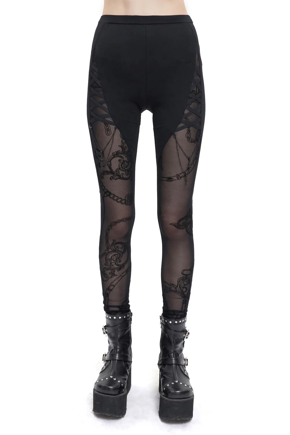 Victorian Charms Cut-Out Leggings - Image 3