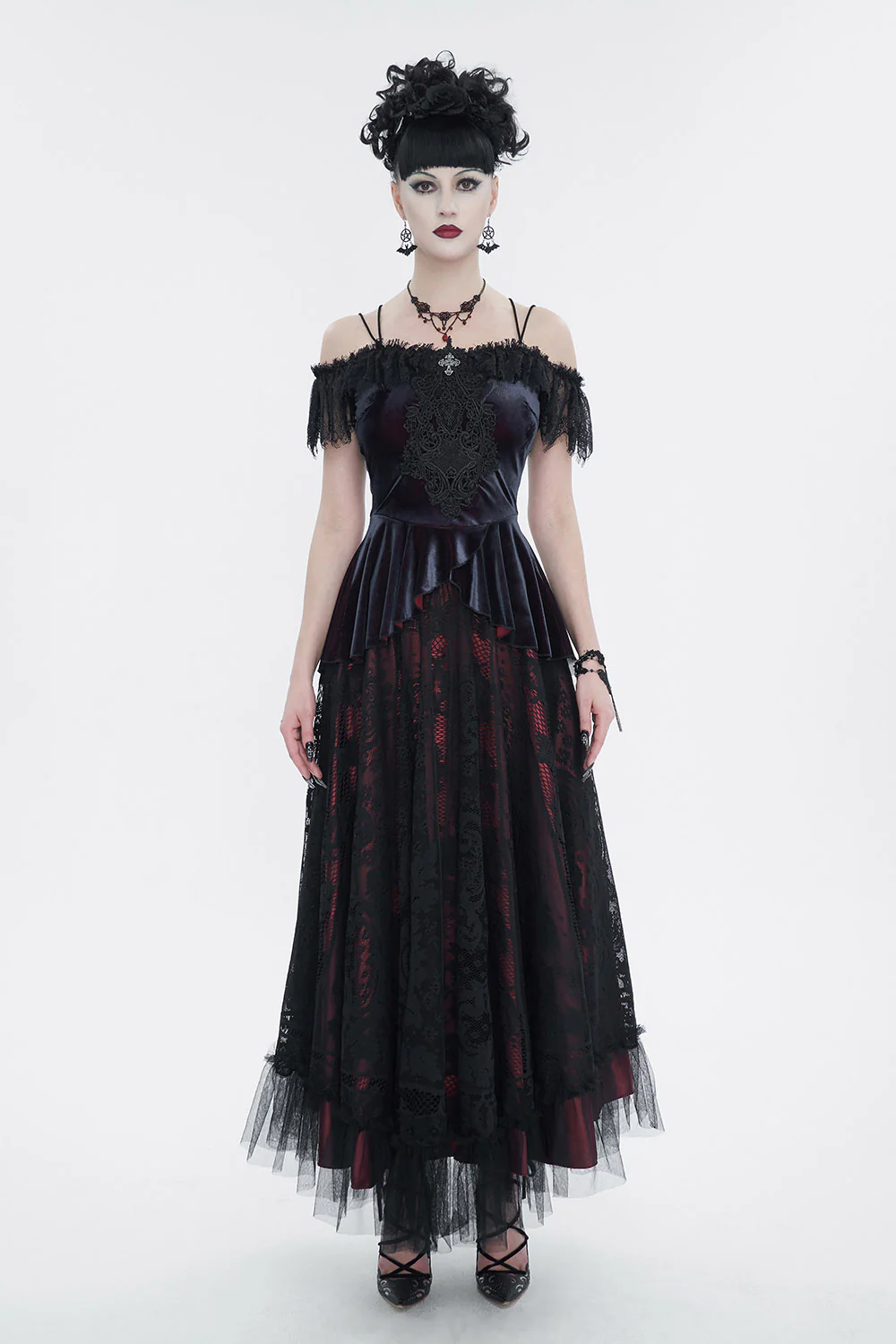 Victorian Goth Velvet Blouse - Image 2