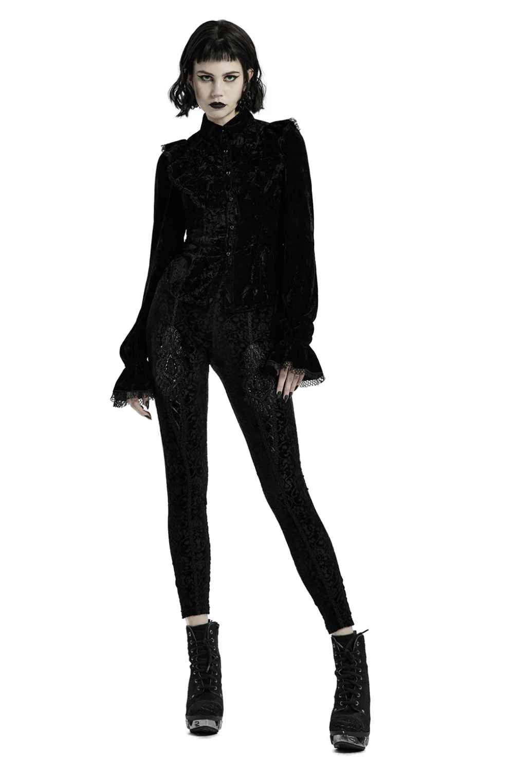 Victorian Massacre Velvet Leggings - Image 4