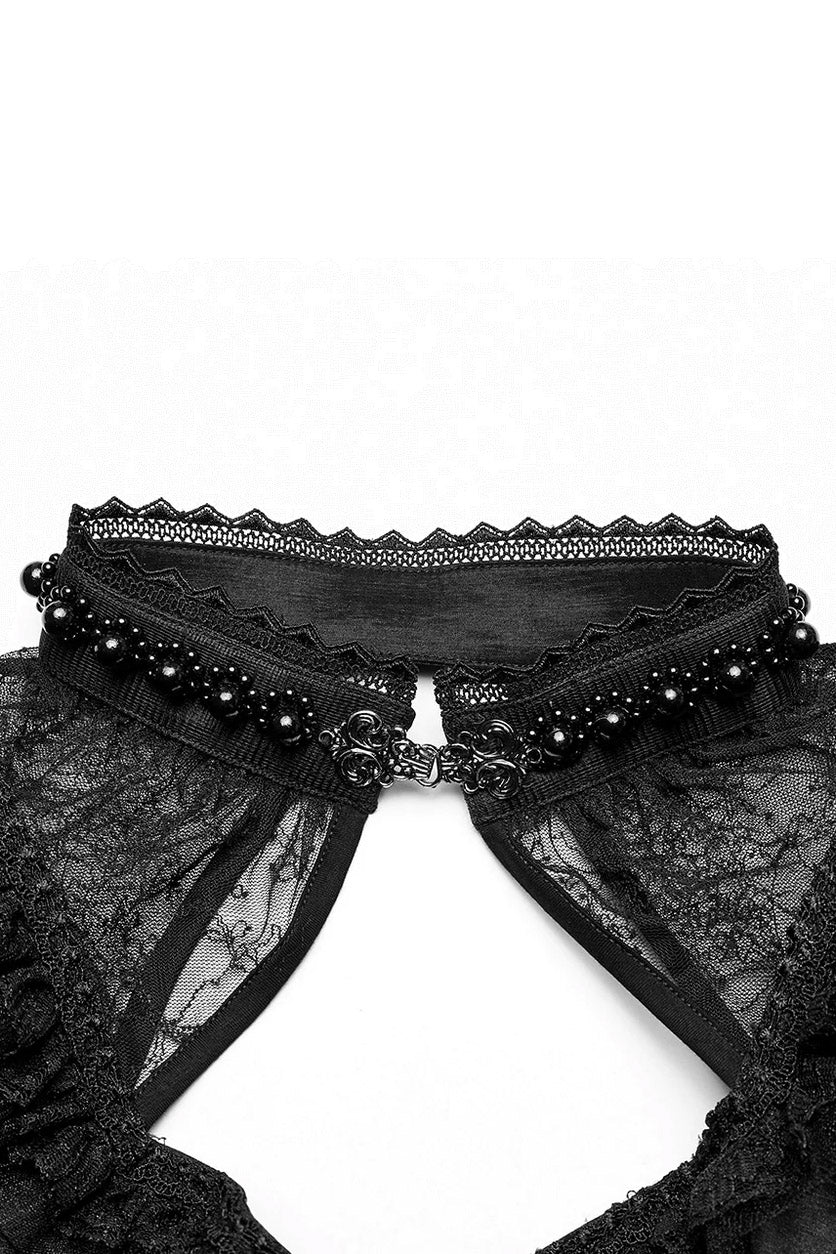 Victorian Mourning Bustle Dress - Image 9