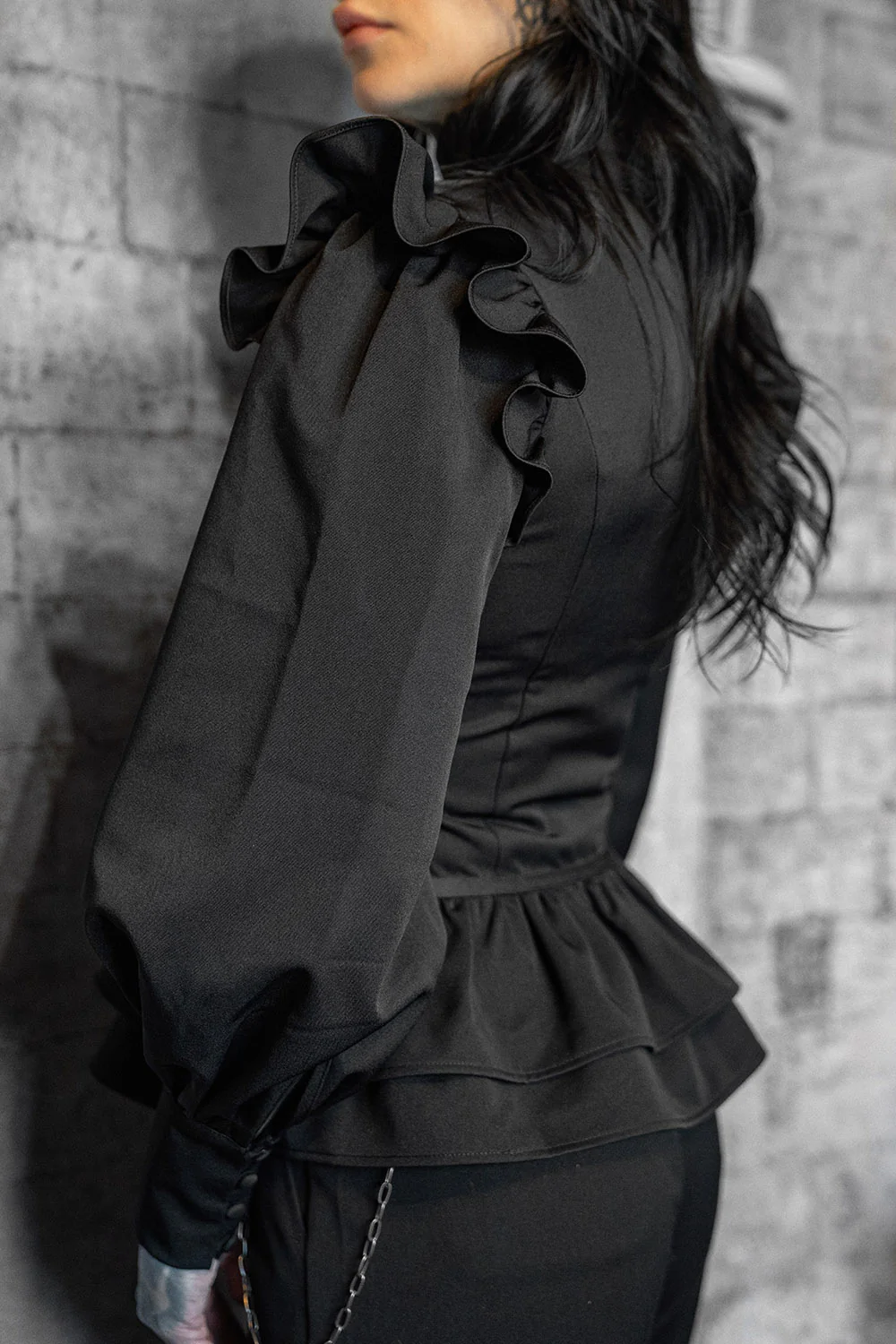 Victorian Ruffle Shoulder Top - Image 3