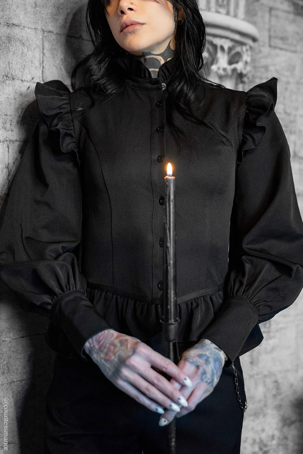 Victorian Ruffle Shoulder Top - Image 8