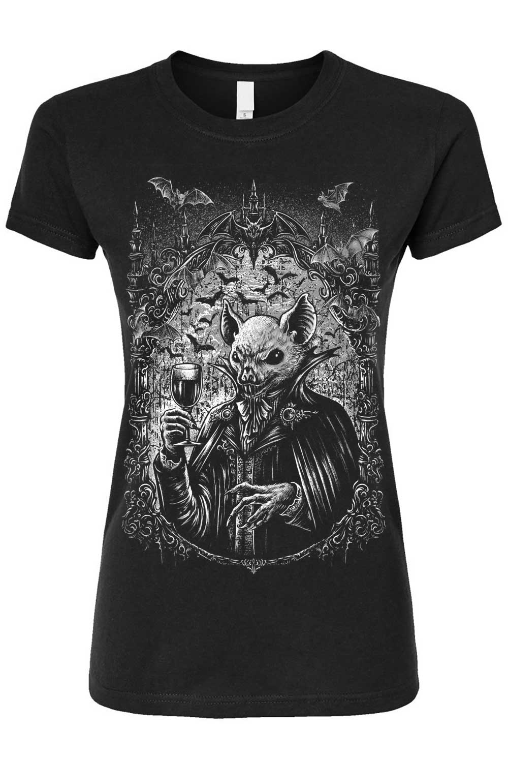 Victorian Vampire Bat T-shirt - Image 5