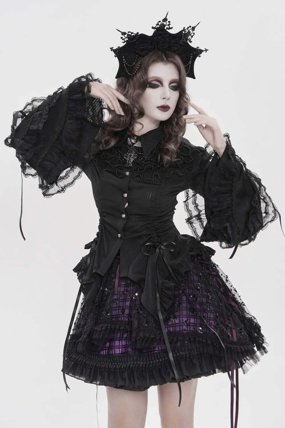 Violet Starlight Mini Skirt - Image 4