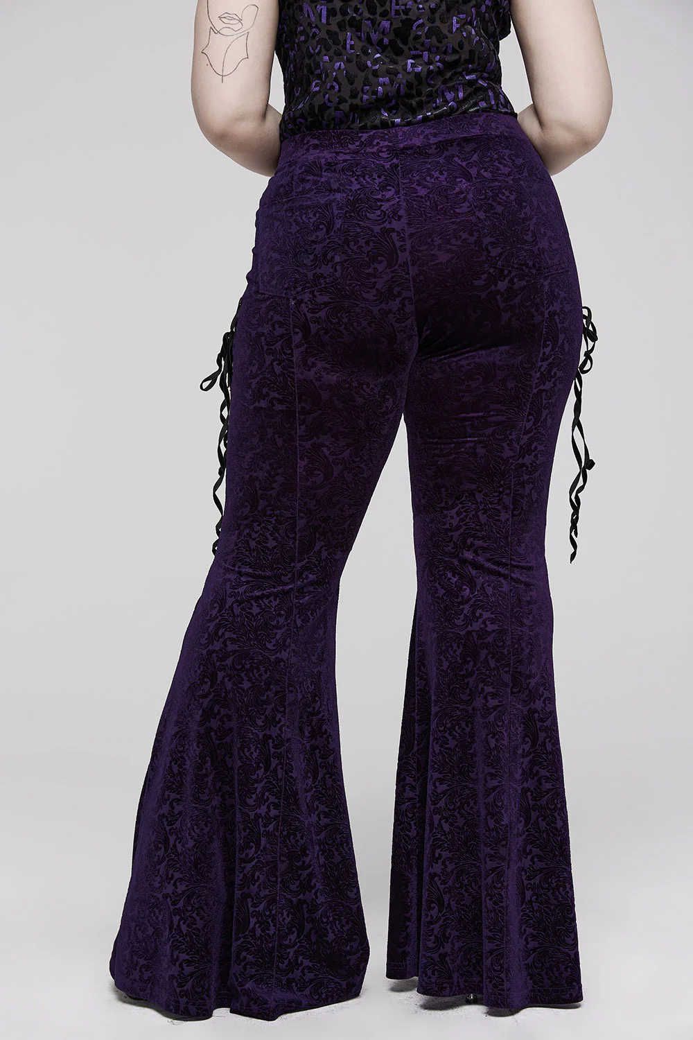 Violet Velvet Bell Bottoms [PURPLE] - Image 4