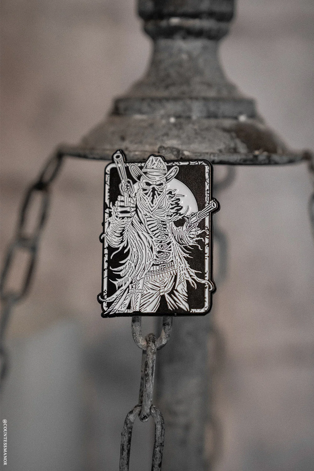 Western Goth Cowboy Enamel Pin - Image 2