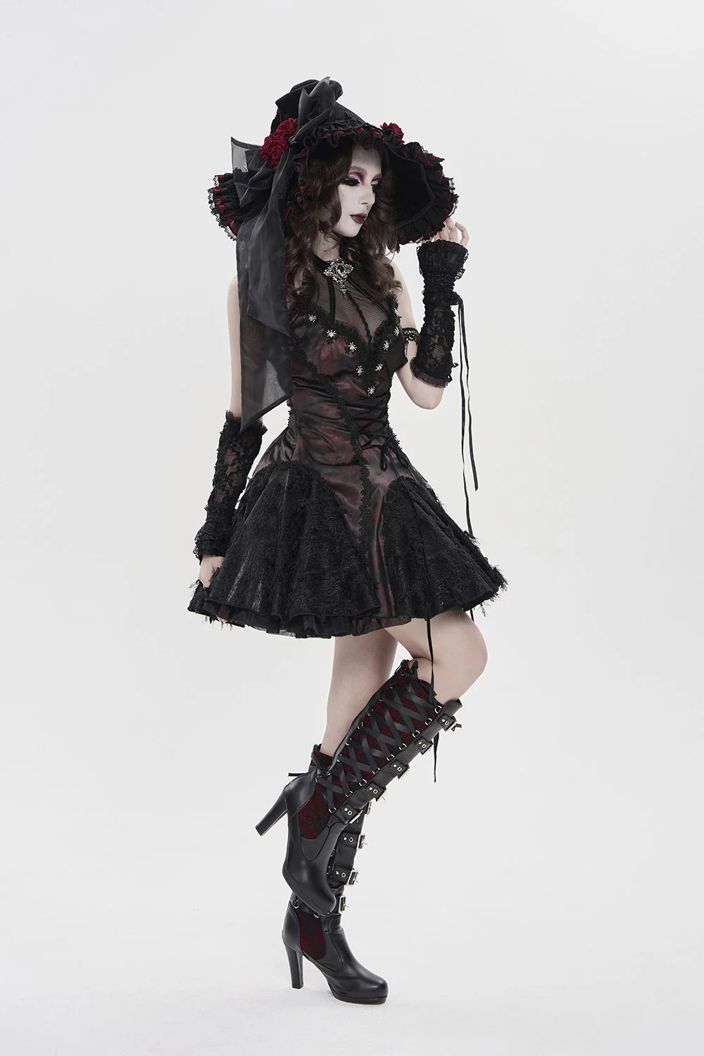 Whimsirose Wide Brim Witch Hat - Image 6