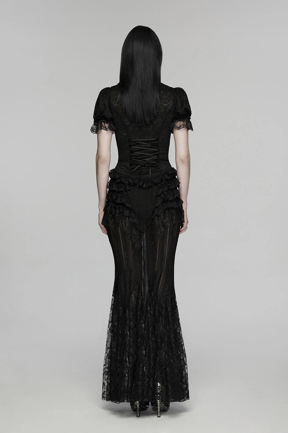 Widow's Lace Puff Sleeve Top - Image 7