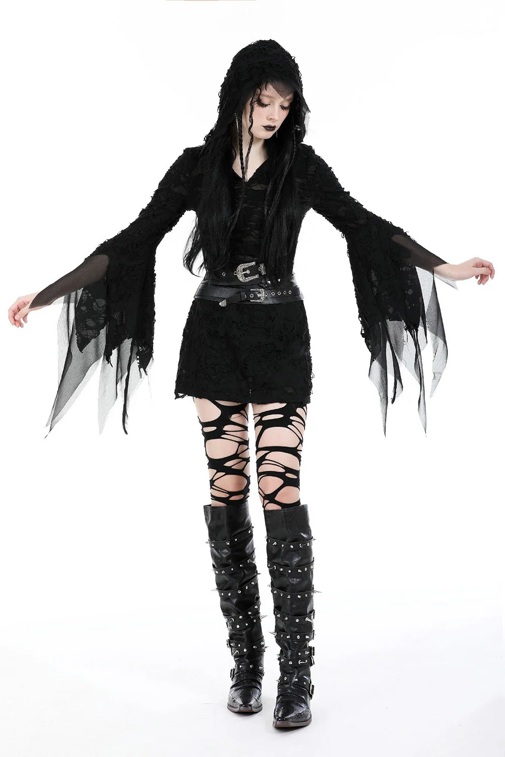 Witcher Hooded Distressed Dress - Image 2