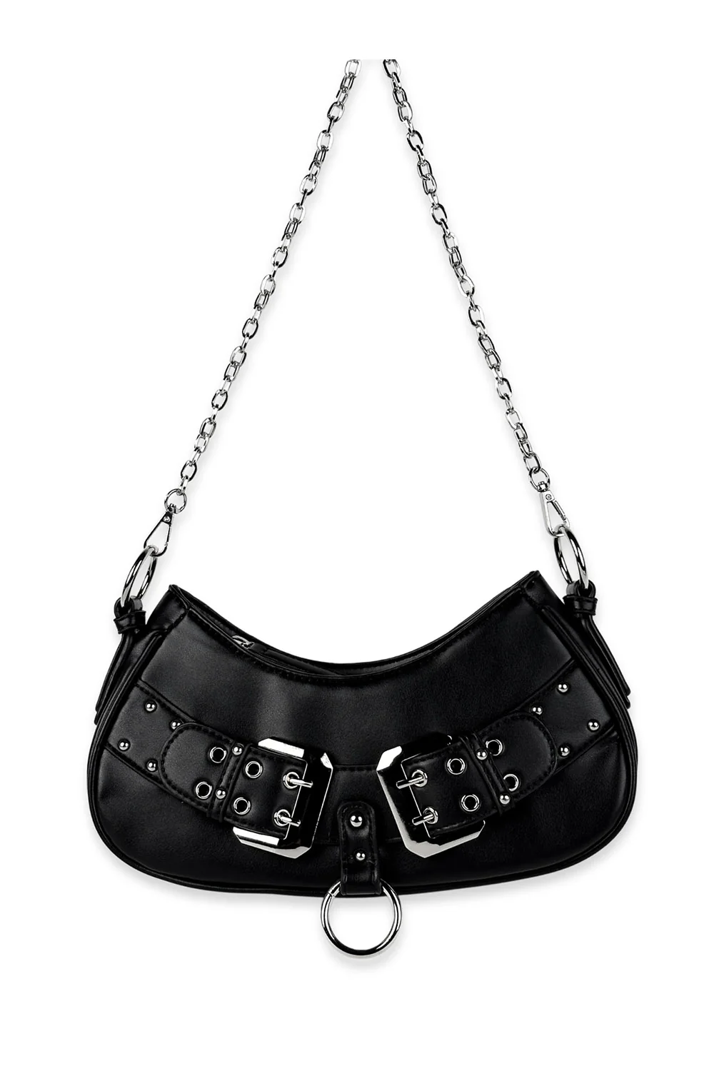 Y2K Convertible Double Belt Shoulder Bag - Image 2